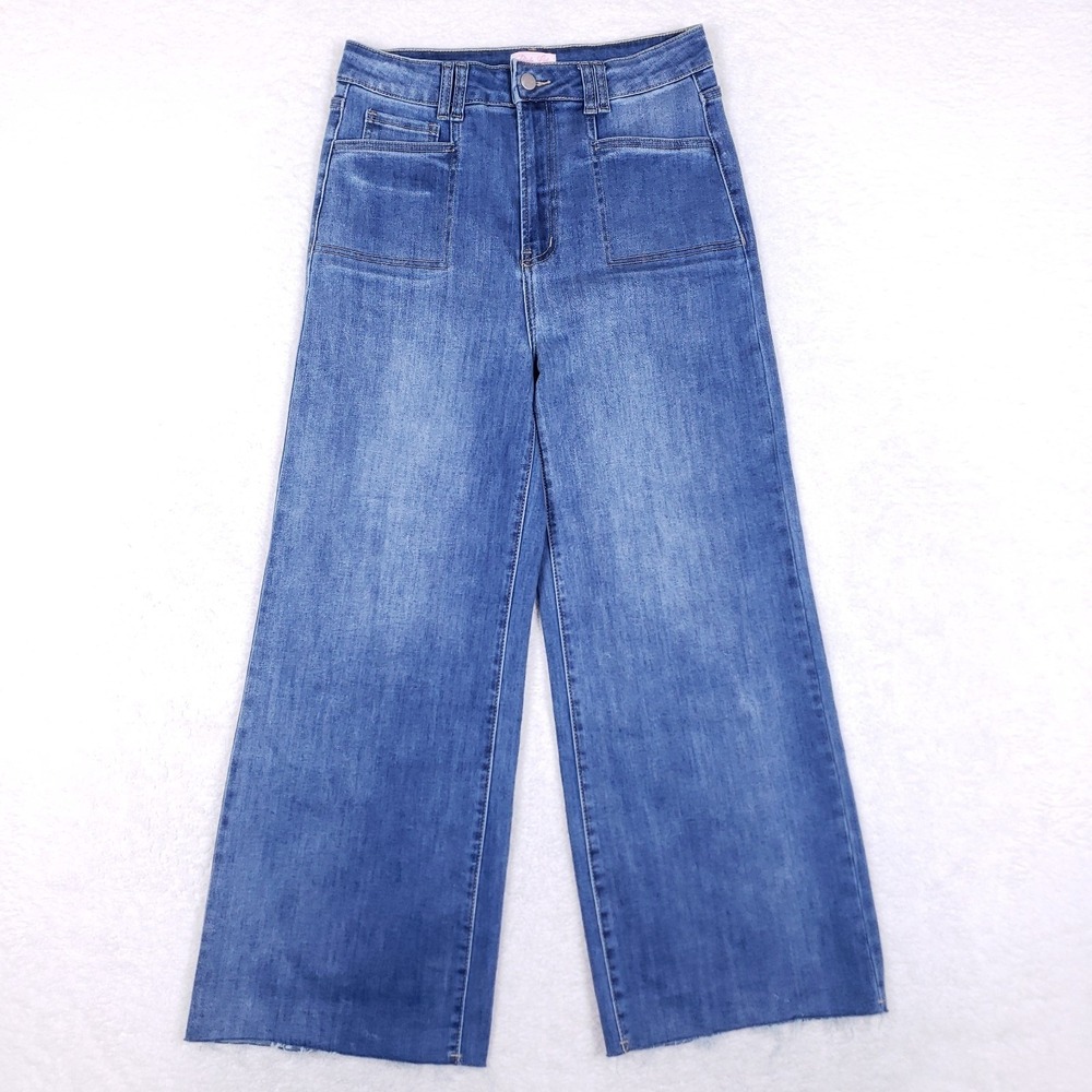Pink Lily Blue Wide Leg Jeans - Picture 1 of 10